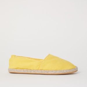NWOT H&M yellow espadrilles